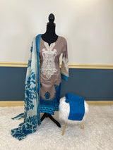 Pakistani Stitched lawn Embroidered Salwar kameez ready to ship