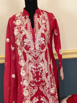 Pakistani Stitched Luxury Embroidered lawn Salwar kameez ready to ship