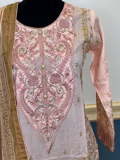 Pakistani Stitched lawn Embroidered Salwar kameez ready to ship