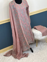 Pakistani Stitched Luxury Embroidered lawn Salwar kameez ready to ship