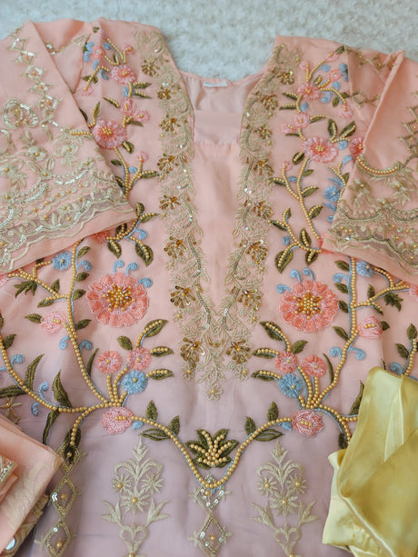 Pakistani Stitched Embroidery Party Wear Dresses Ready To Ship