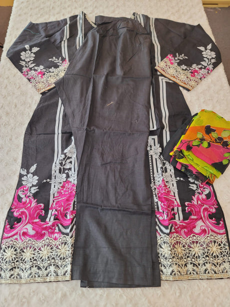 Pakistani Stitched lawn Embroidered Salwar kameez ready to ship
