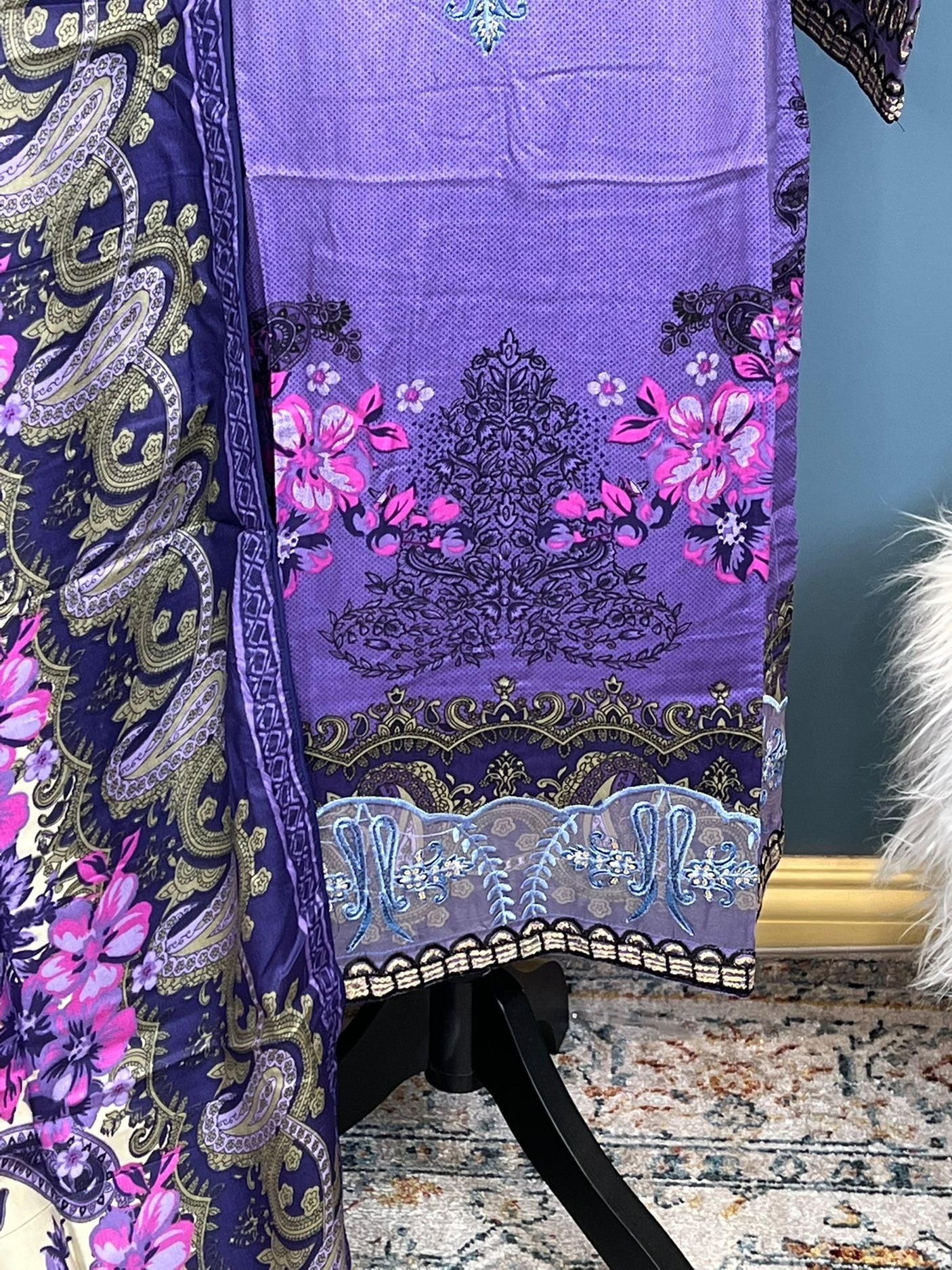 Pakistani linen Embroidered Salwar kameez Ready To Ship