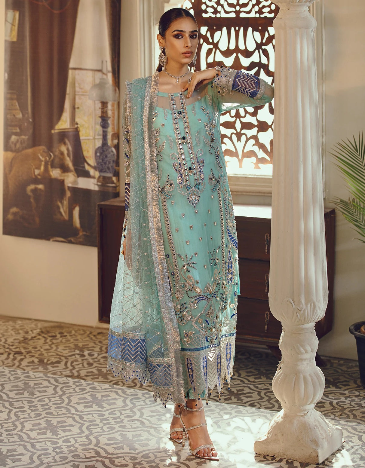 Belle Robe by Emaan Adeel Luxury Chiffon Embroidered Collection 2021 100% Original Guaranteed