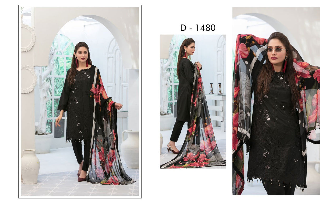 In-Vogue Luxury By Tawakkal Embroidered Lawn Collection 2021 -100% Original Guaranteed