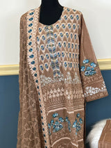 Pakistani Stitched Luxury Embroidered lawn Salwar kameez ready to ship