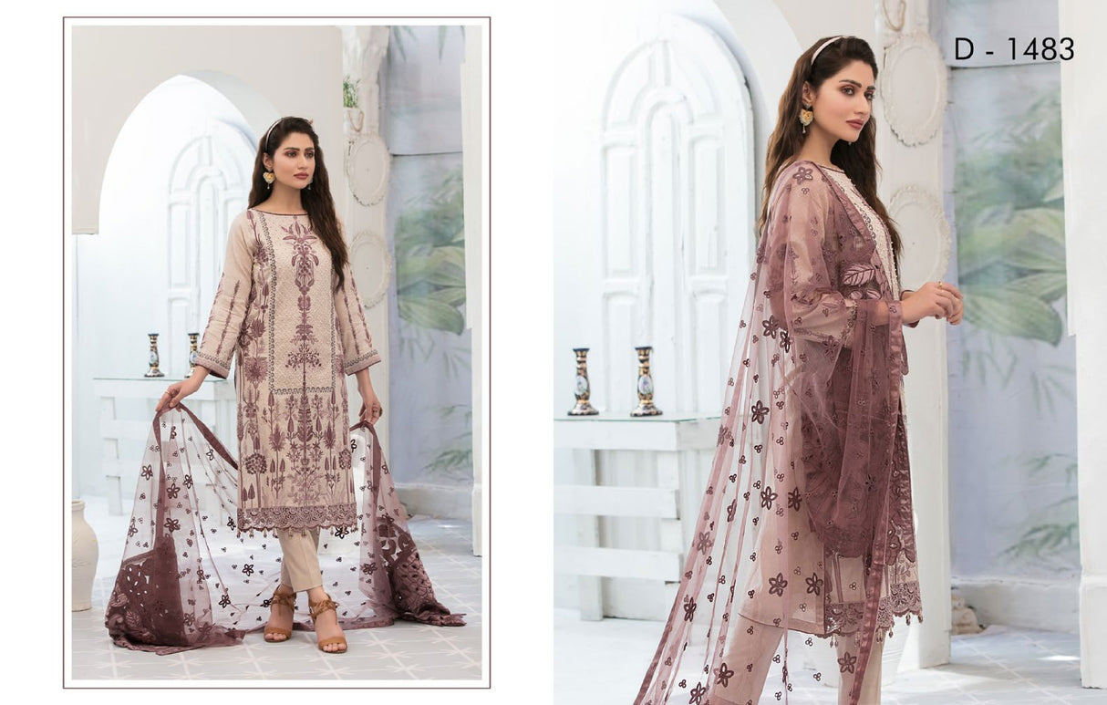 In-Vogue Luxury By Tawakkal Embroidered Lawn Collection 2021 -100% Original Guaranteed