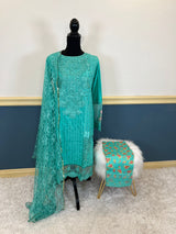 Pakistani Stitched Luxury Embroidered lawn Salwar kameez ready to ship