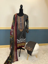 Pakistani Stitched lawn Embroidered Salwar kameez ready to ship