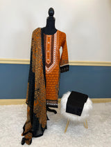 Pakistani Stitched lawn Embroidered Salwar kameez ready to ship