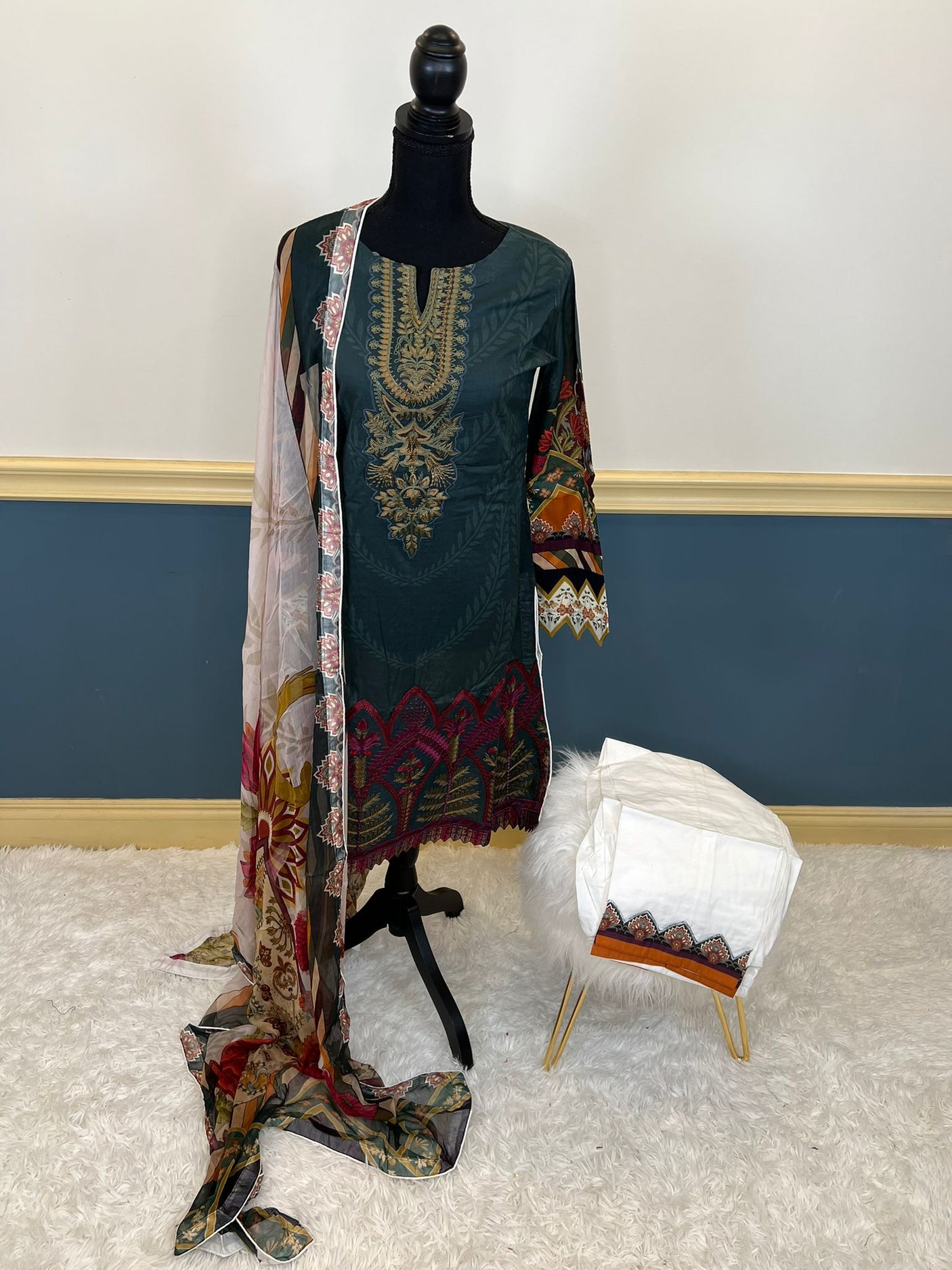 Pakistani Stitched Embroidery Party Wear Dresses Ready To Ship