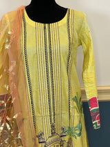 Indian Cotton Stitched Embroidery Suit Ready To Ship