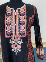 Pakistani Stitched lawn Embroidered Salwar kameez ready to ship