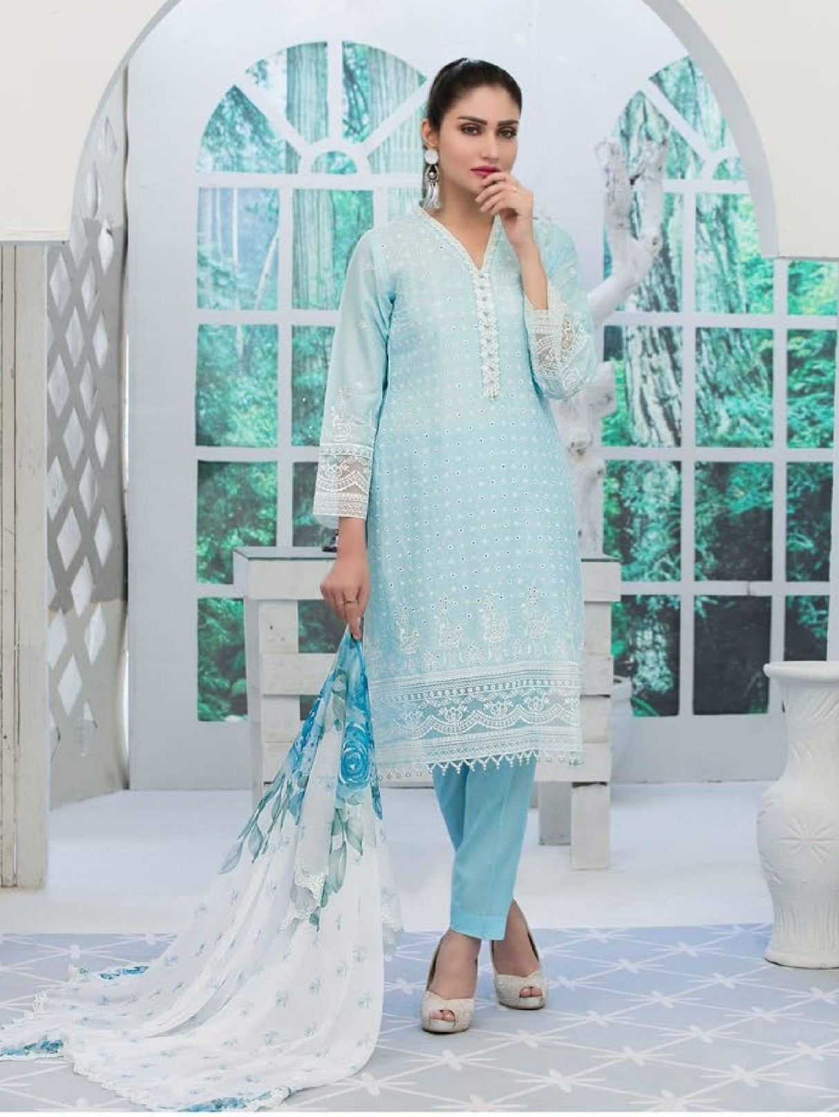In-Vogue Luxury By Tawakkal Embroidered Lawn Collection 2021 -100% Original Guaranteed