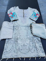Pakistani Stitched Embroidery Lawn Suit Ready To Ship