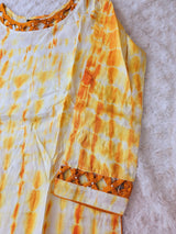 Pure silk tye dye designer salwer kamiz with pure chiffon dupatta