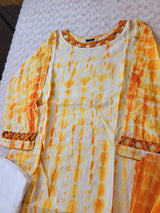 Pure silk tye dye designer salwer kamiz with pure chiffon dupatta