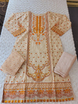 Pakistani Stitched lawn Embroidered Salwar kameez ready to ship