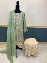 Pakistani Stitched Embroidery Party Wear Dresses Ready To Ship