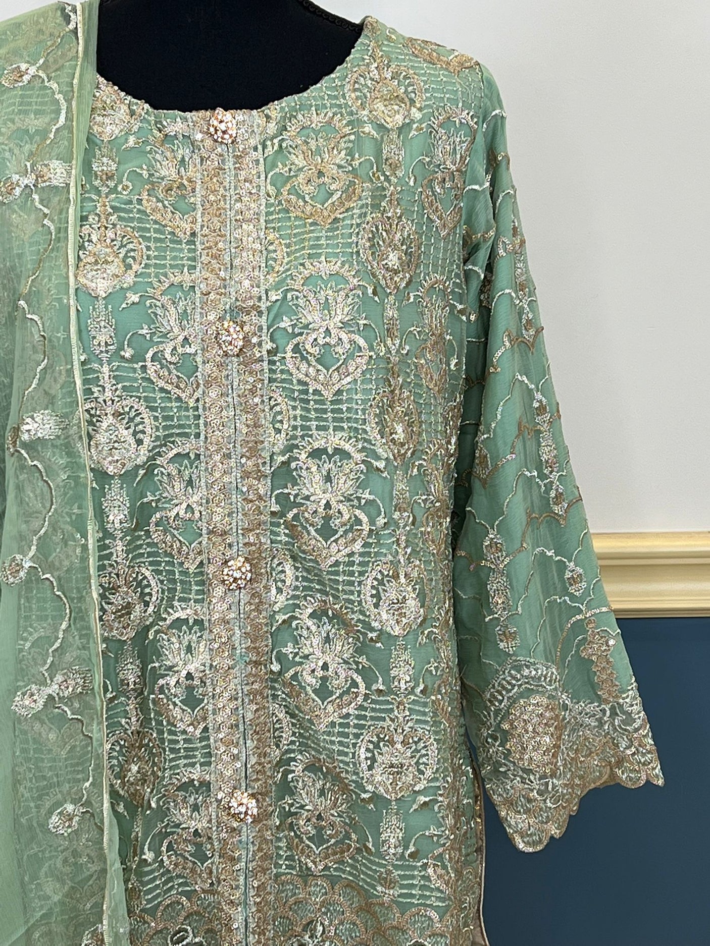 Pakistani Stitched Embroidery Party Wear Dresses Ready To Ship