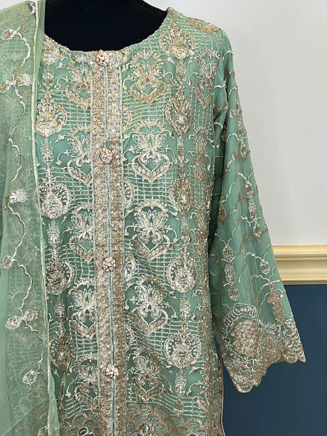 Pakistani Stitched Embroidery Party Wear Dresses Ready To Ship