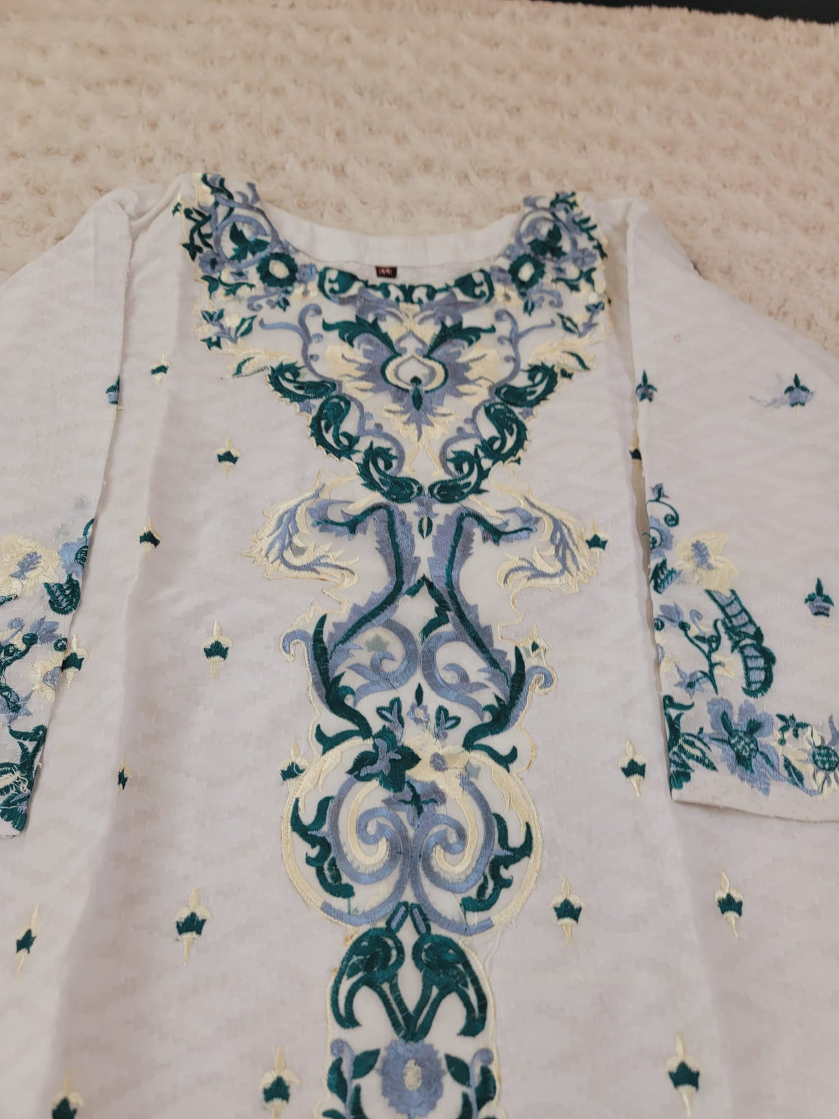 Indian Cotton Stitched Embroidery Suit Ready To Ship