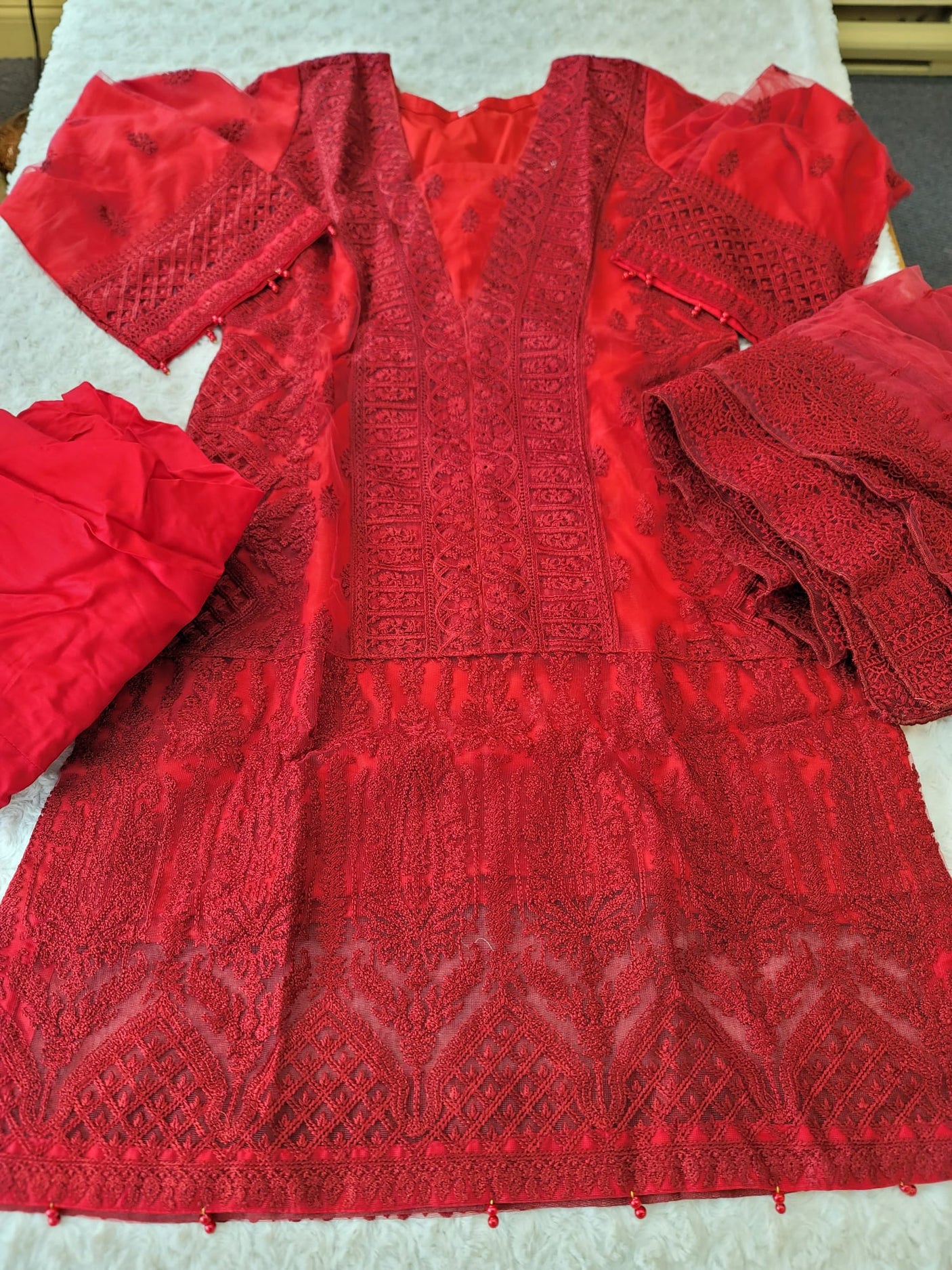 Pakistani Stitched Embroidery Party Wear Dresses Ready To Ship