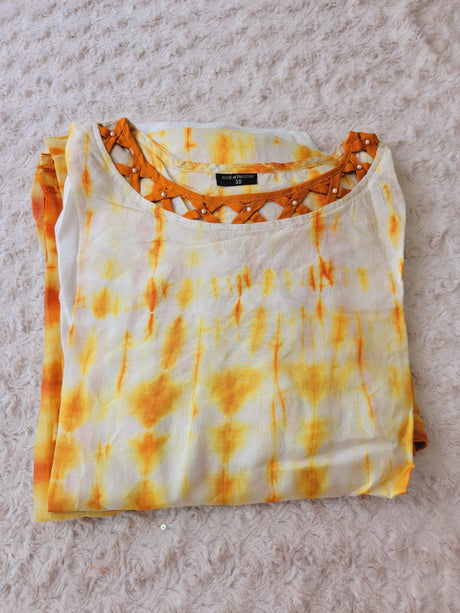 Pure silk tye dye designer salwer kamiz with pure chiffon dupatta