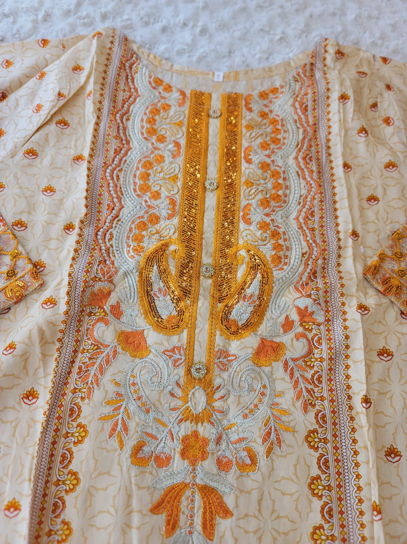 Pakistani Stitched lawn Embroidered Salwar kameez ready to ship