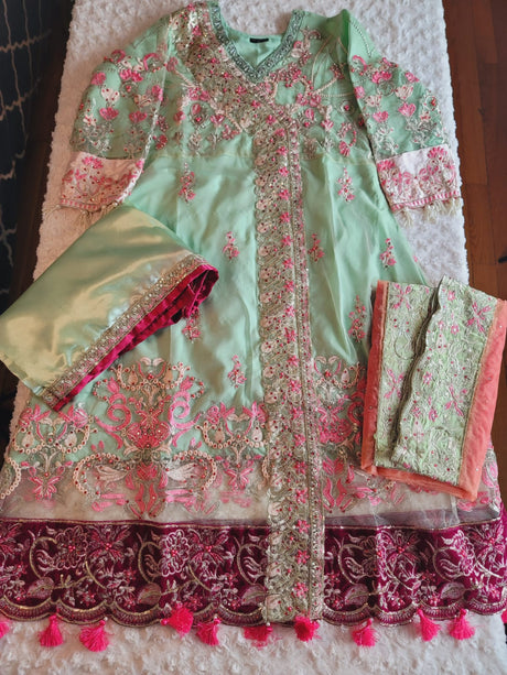 Pakistani Stitched Embroidery Party Wear Dresses Ready To Ship