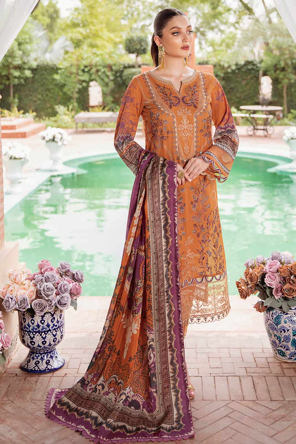Mashaal By Ramsha Luxury Lawn 100% Original Ready To Ship