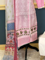 Indian Cotton Stitched Embroidery Suit Ready To Ship