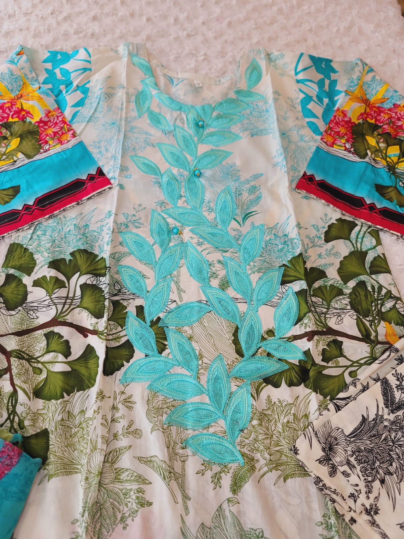 Pakistani Stitched Embroidered Lawn Salwar kameez ready to ship