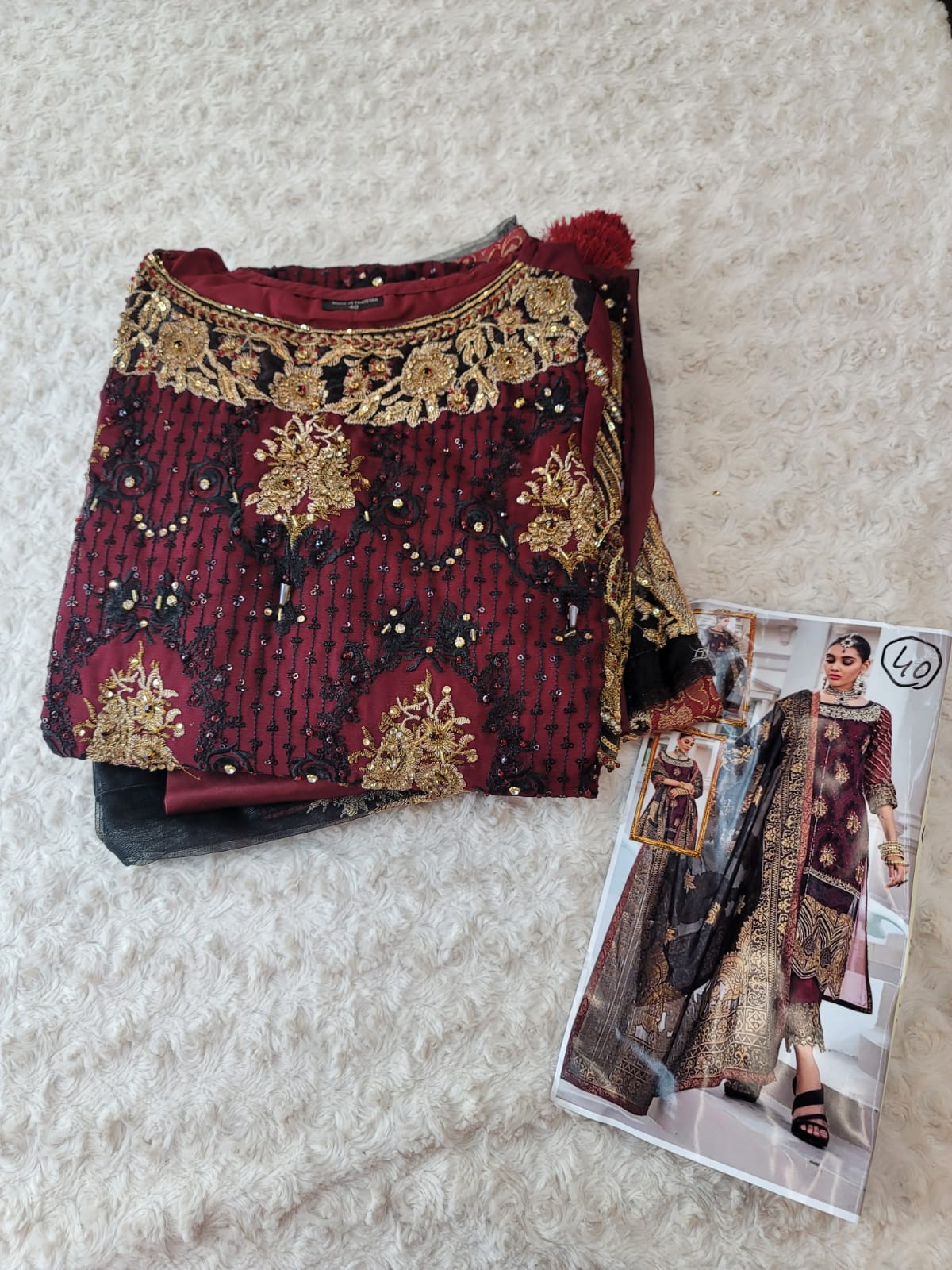 Pakistani Stitched Embroidery Party Wear Dresses Ready To Ship