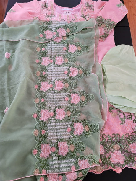 Pakistani Stitched Embroidery Party Wear Dresses Ready To Ship