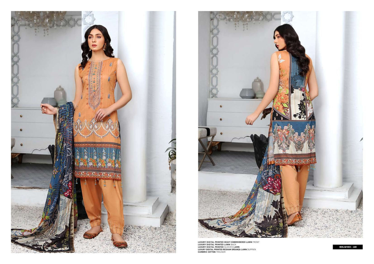 Mahajal Embroidered Lawn Collection 2021 -100% Original Guaranteed