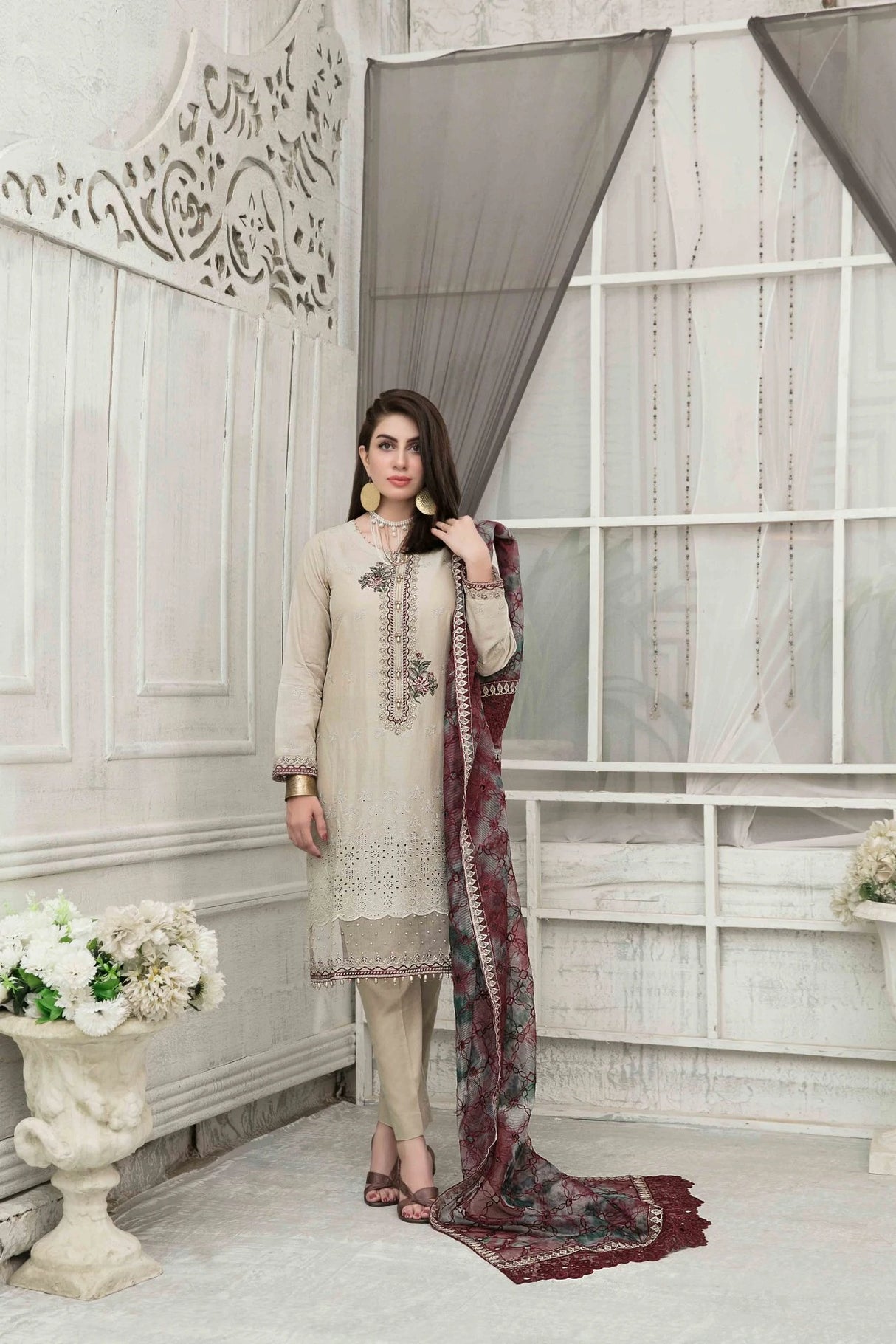 Chloe Schiffli Lawn By Tawakkal 100% Original