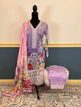 Pakistani Stitched Luxury Embroidered lawn Salwar kameez ready to ship