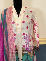 Indian Cotton Stitched Embroidery Suit Ready To Ship