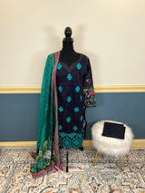 Pakistani Stitched Embroidered lawn Salwar kameez ready to ship