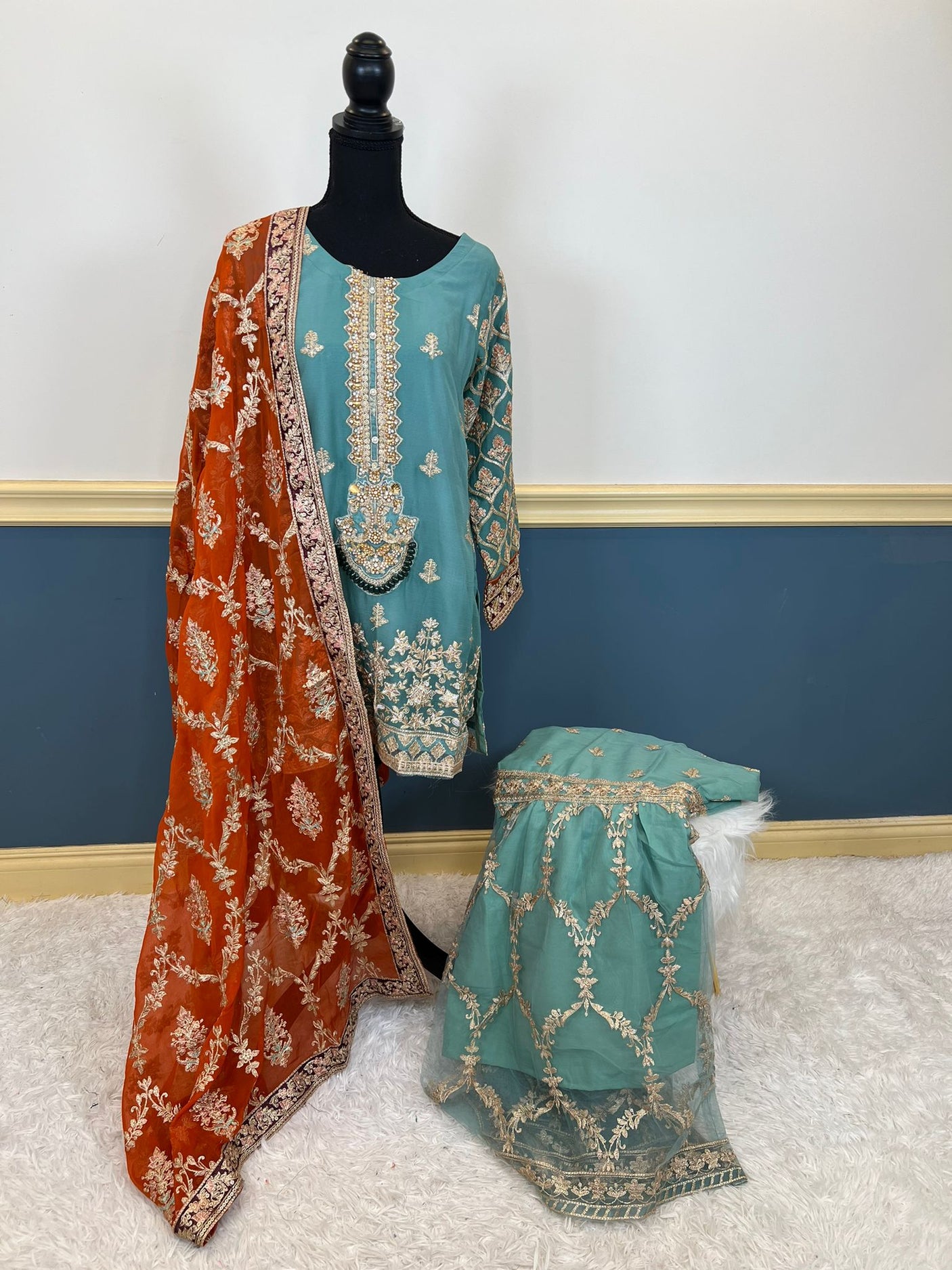 Pakistani Embroidered Party wear  Ready To Ship