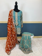 Pakistani Embroidered Party wear  Ready To Ship