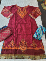 Pakistani Stitched lawn Embroidered Salwar kameez ready to ship