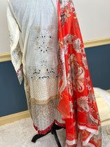 Pakistani Stitched Embroidered lawn Salwar kameez ready to ship