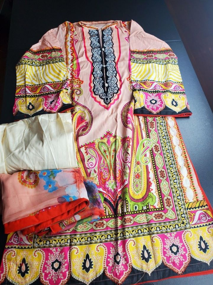 Pakistani Stitched Embroidery Lawn Suit Ready To Ship