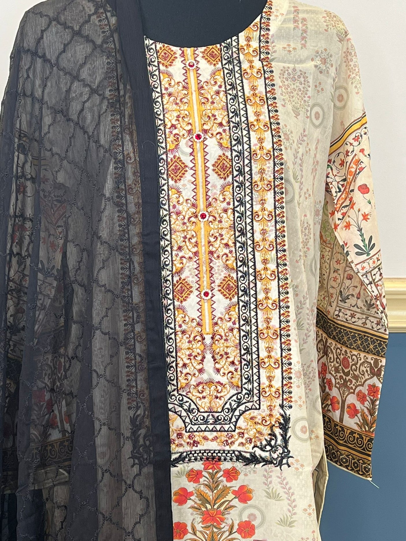 Pakistani Stitched Embroidery luxury  lawn Dresses Ready To Ship