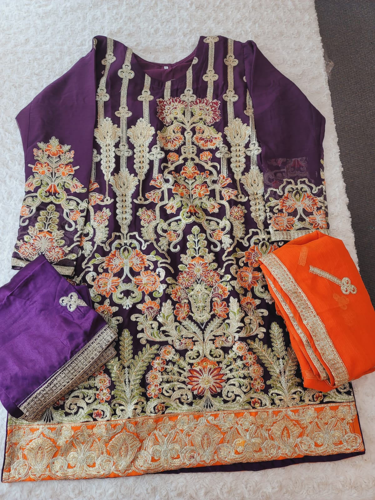 Pakistani Stitched Embroidery Party Wear Dresses Ready To Ship