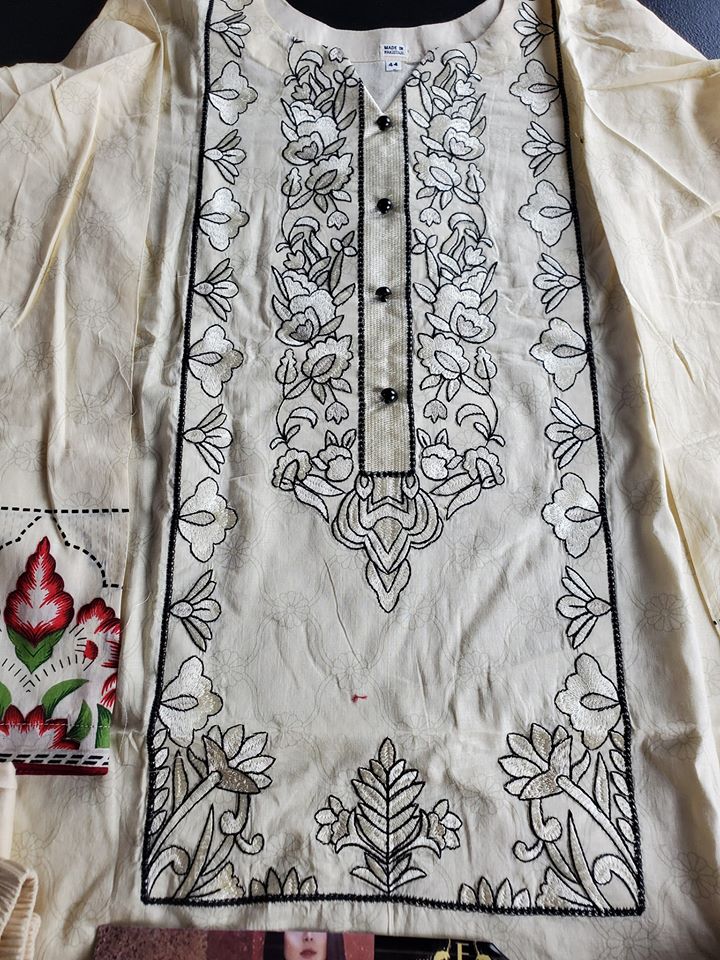 Pakistani Stitched Embroidery Lawn Suit Ready To Ship