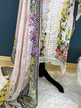 Pakistani lawn stitched  Embroidered Suit Ready To Ship