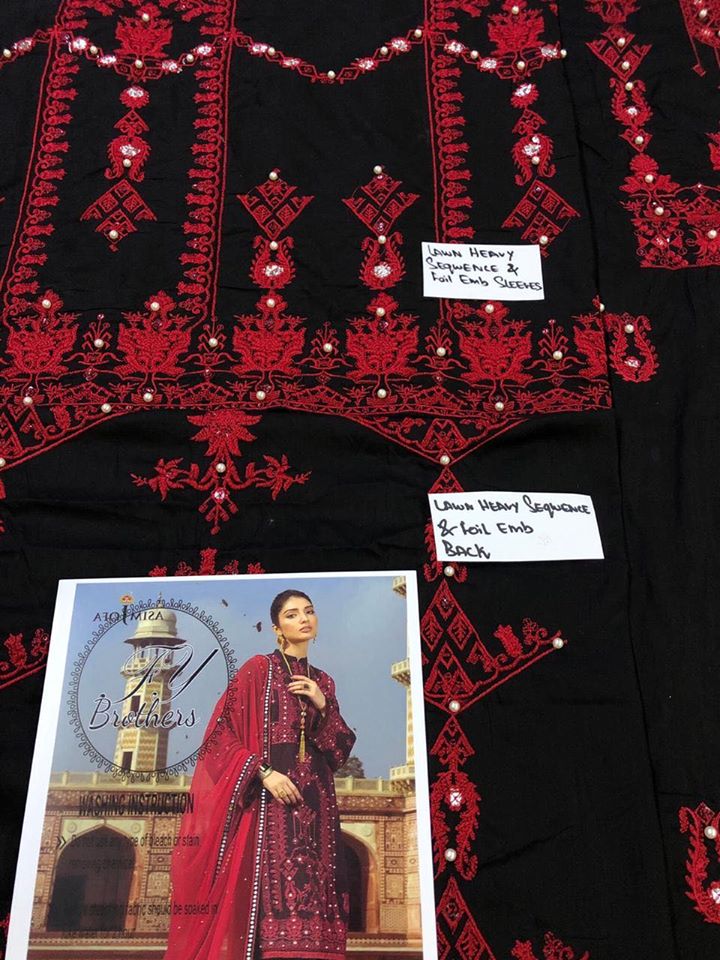 Pakistani Stitched Embroidery Lawn Suit Ready To Ship